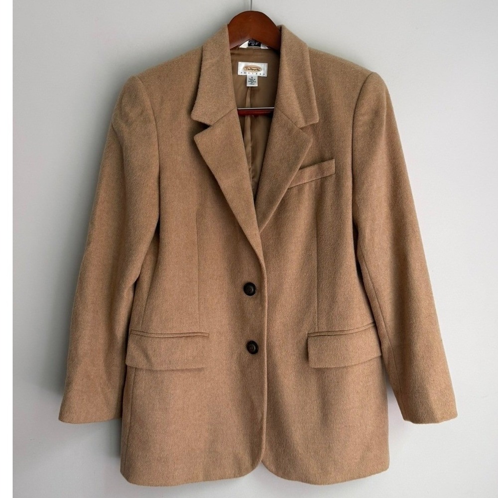 Talbots Petites 100% Pure Camel‎ Hair Blazer Made in Italy Tan Brown Size 6P